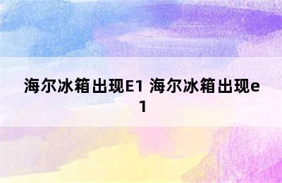 海尔冰箱出现E1 海尔冰箱出现e1